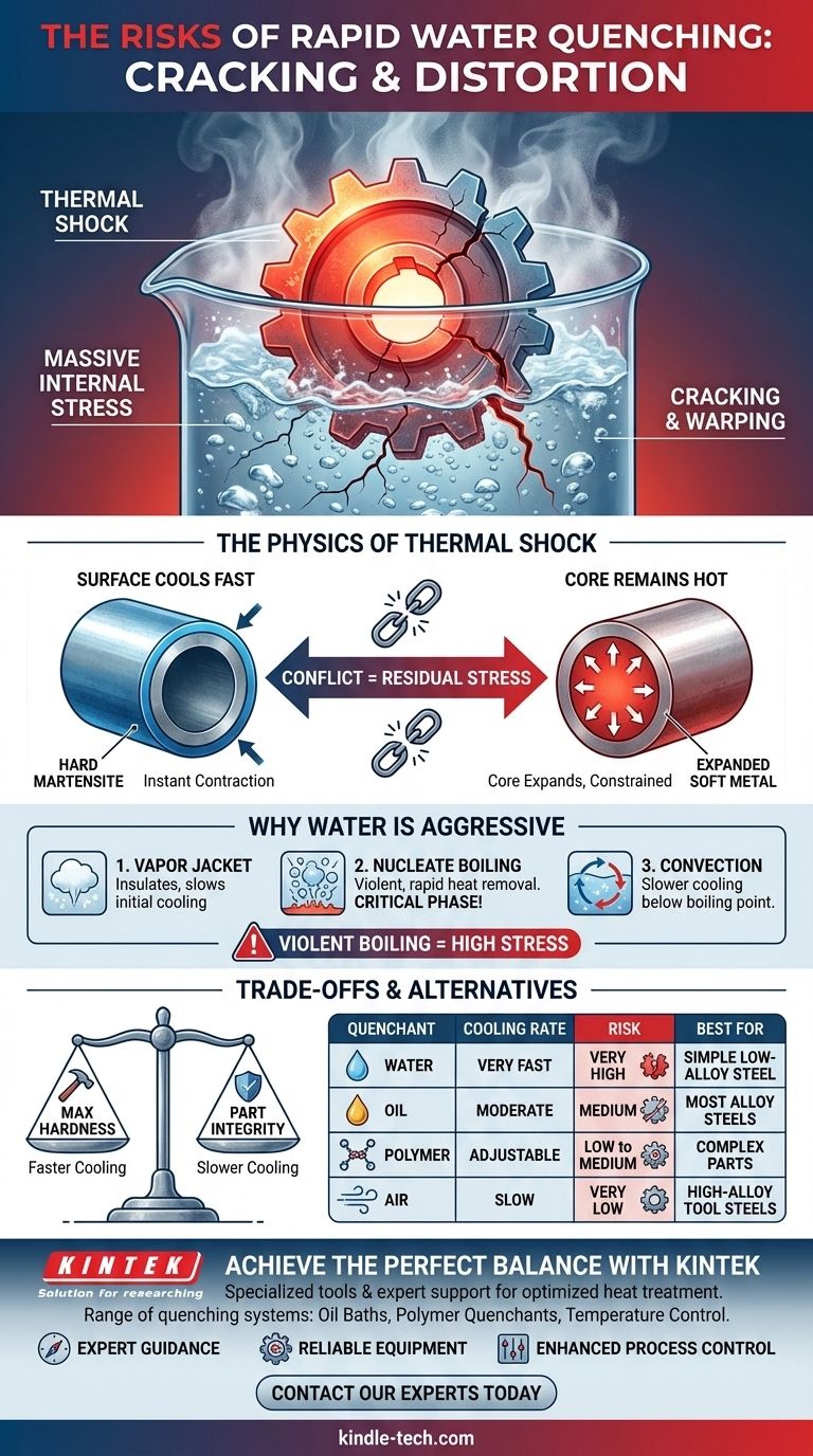 水中で部品を急冷する主な欠点は何ですか？亀裂と変形の高いリスク ビジュアルガイド