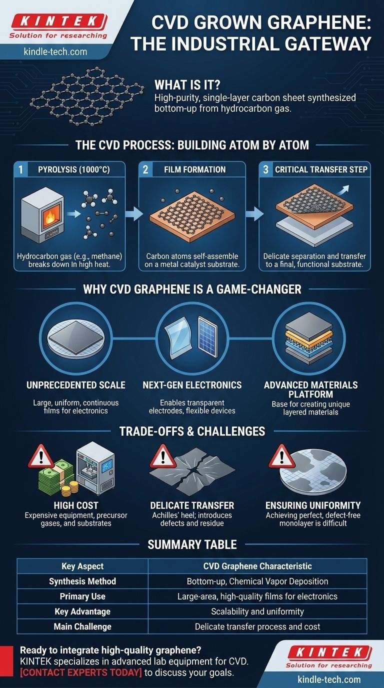 Cos'è il grafene coltivato tramite CVD? La chiave per materiali 2D scalabili e di alta qualità Guida Visiva