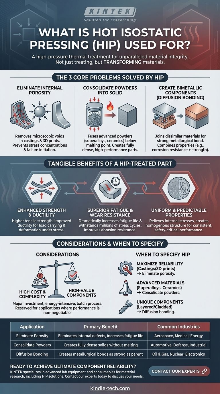 A cosa serve la pressatura isostatica a caldo? Ottenere l'integrità del materiale definitiva Guida Visiva