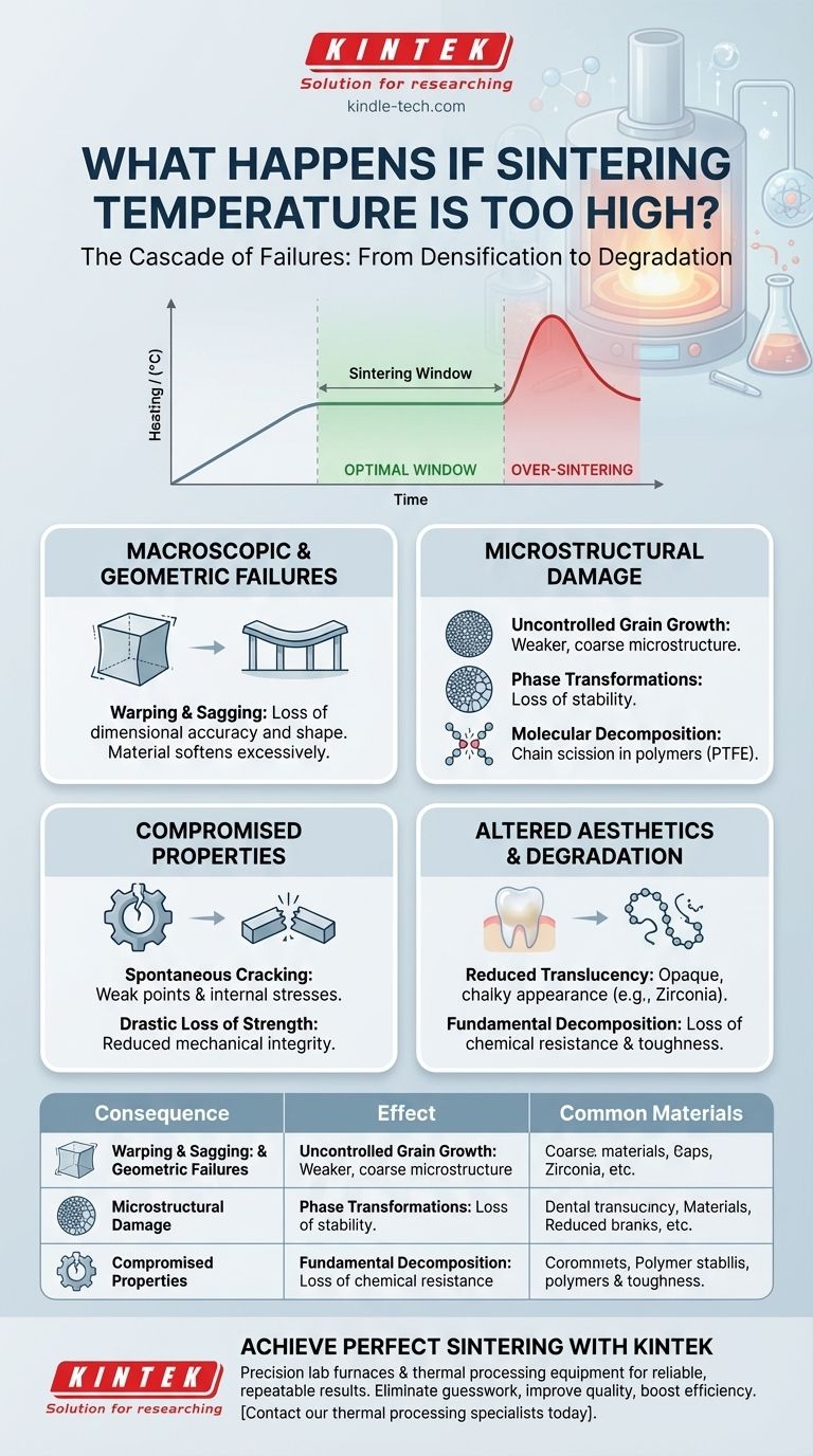 焼結温度が高すぎるとどうなりますか？部品の不可逆的な損傷を避ける ビジュアルガイド