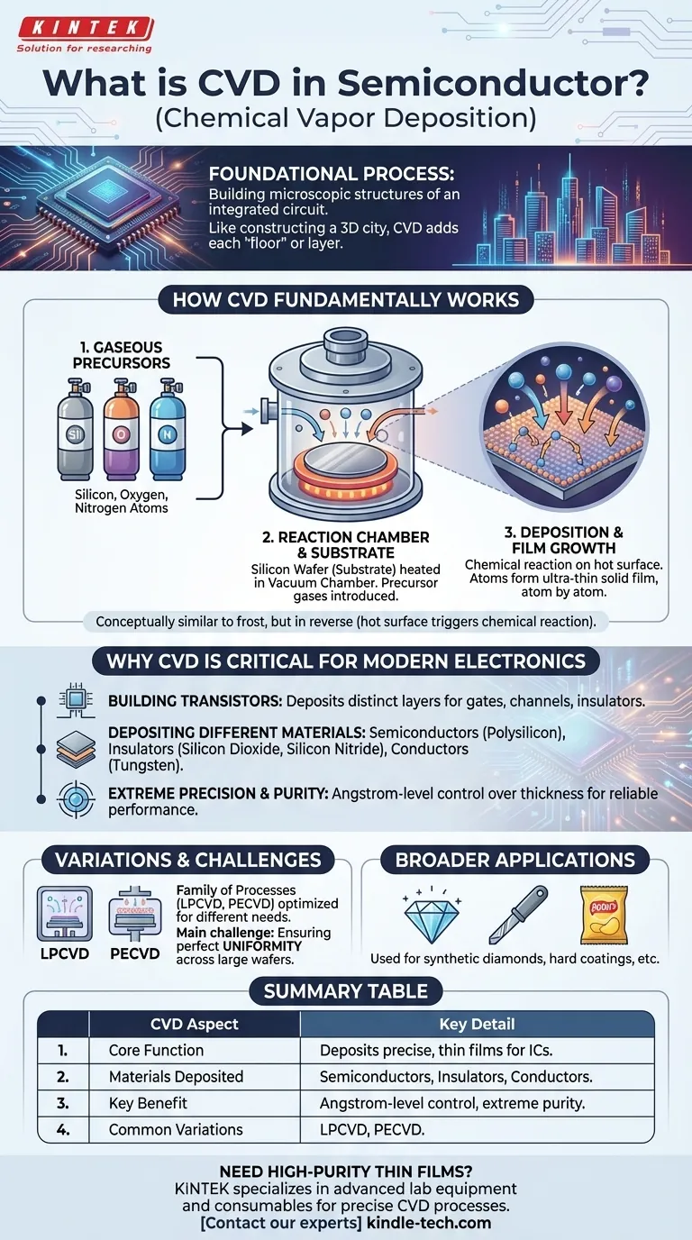 Was ist CVD in der Halbleitertechnik? Der Kernprozess für den Aufbau moderner Mikrochips Visuelle Anleitung