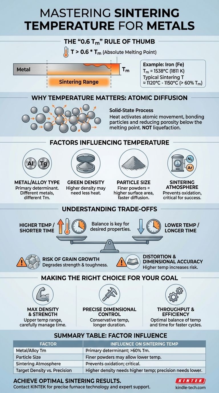 What is the temperature for sintering metals? A Guide to the 0.6 Tm Rule and Key Factors Visual Guide