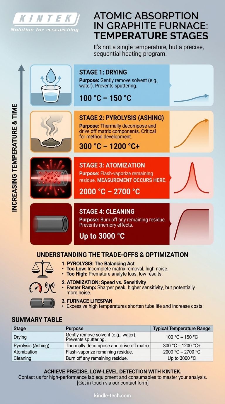 Welche Temperatur hat die Atomabsorption im Graphitofen? Das mehrstufige Heizprogramm meistern Visuelle Anleitung