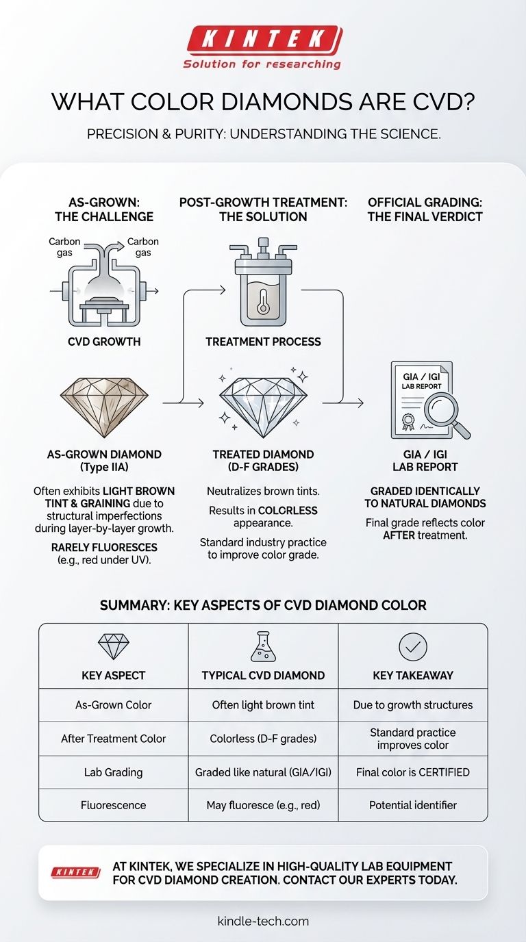 Welche Farbe haben CVD-Diamanten? Einblicke in den Prozess von Braun-Stich bis farbloser Schönheit Visuelle Anleitung