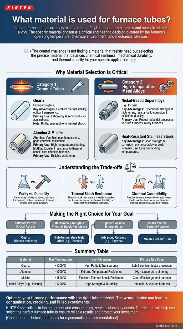 Aus welchem Material bestehen Ofenrohre? Wählen Sie das richtige Rohr für Hochtemperaturprozesse Visuelle Anleitung