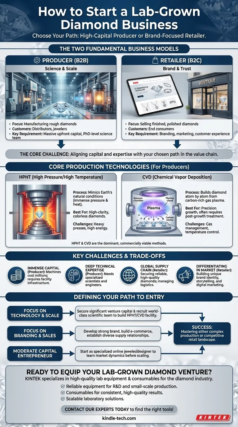 ¿Cómo iniciar un negocio de diamantes cultivados en laboratorio? Elija su camino hacia el éxito Guía Visual