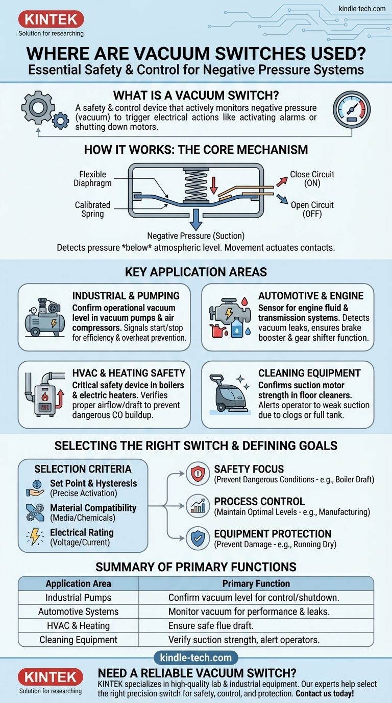 Wo werden Vakuumschalter eingesetzt? Wesentliche Sicherheit und Steuerung in Industrie- und Fahrzeugsystemen Visuelle Anleitung