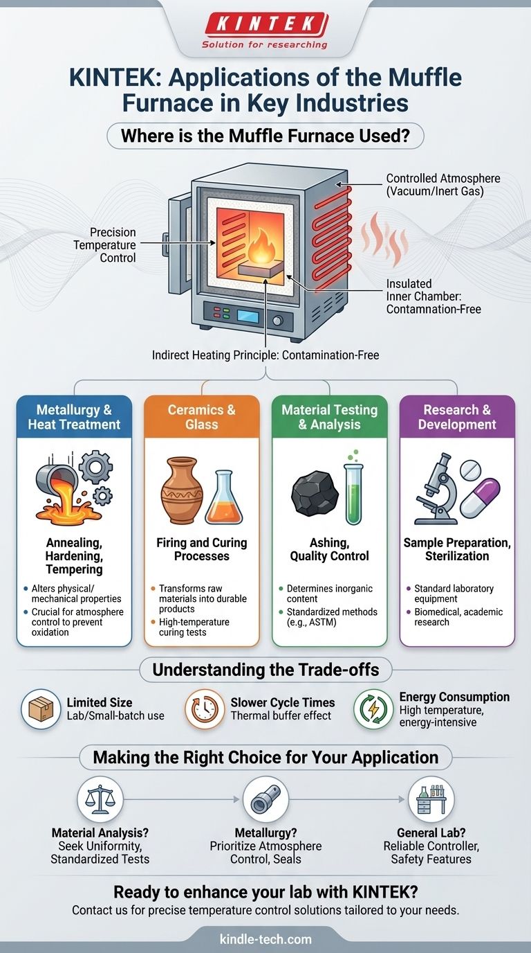 Dans quel secteur le four à moufle est-il utilisé ? Découvrez son rôle dans la science et l'industrie Guide Visuel