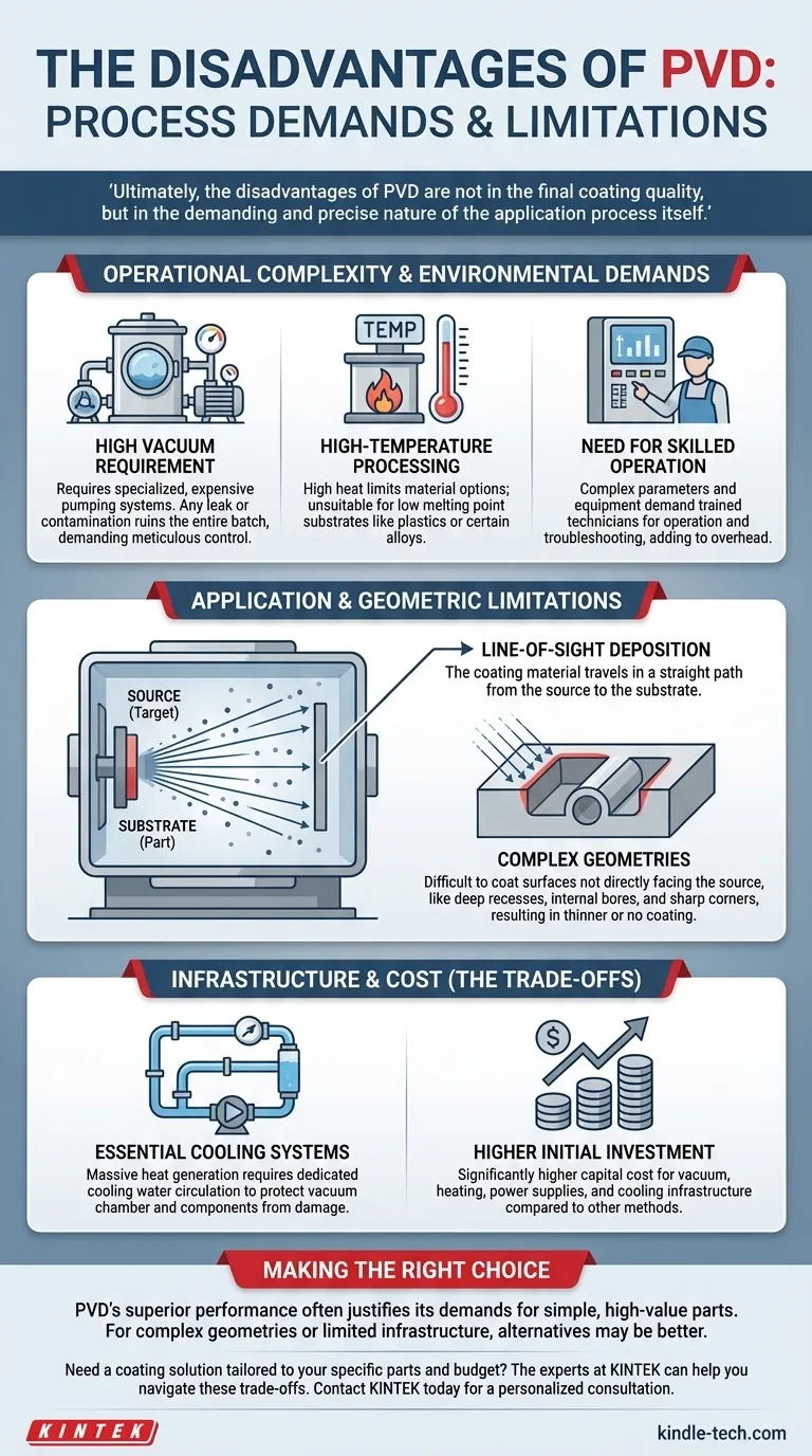 PVD의 단점은 무엇인가요? 주요 공정 제약 및 운영상의 어려움 시각적 가이드