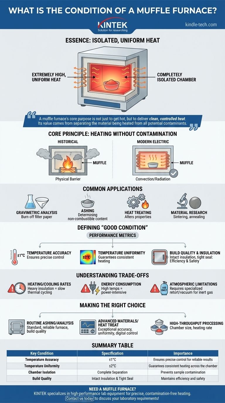 マッフル炉の状態とは？ラボのためのクリーンで制御された熱の確保 ビジュアルガイド
