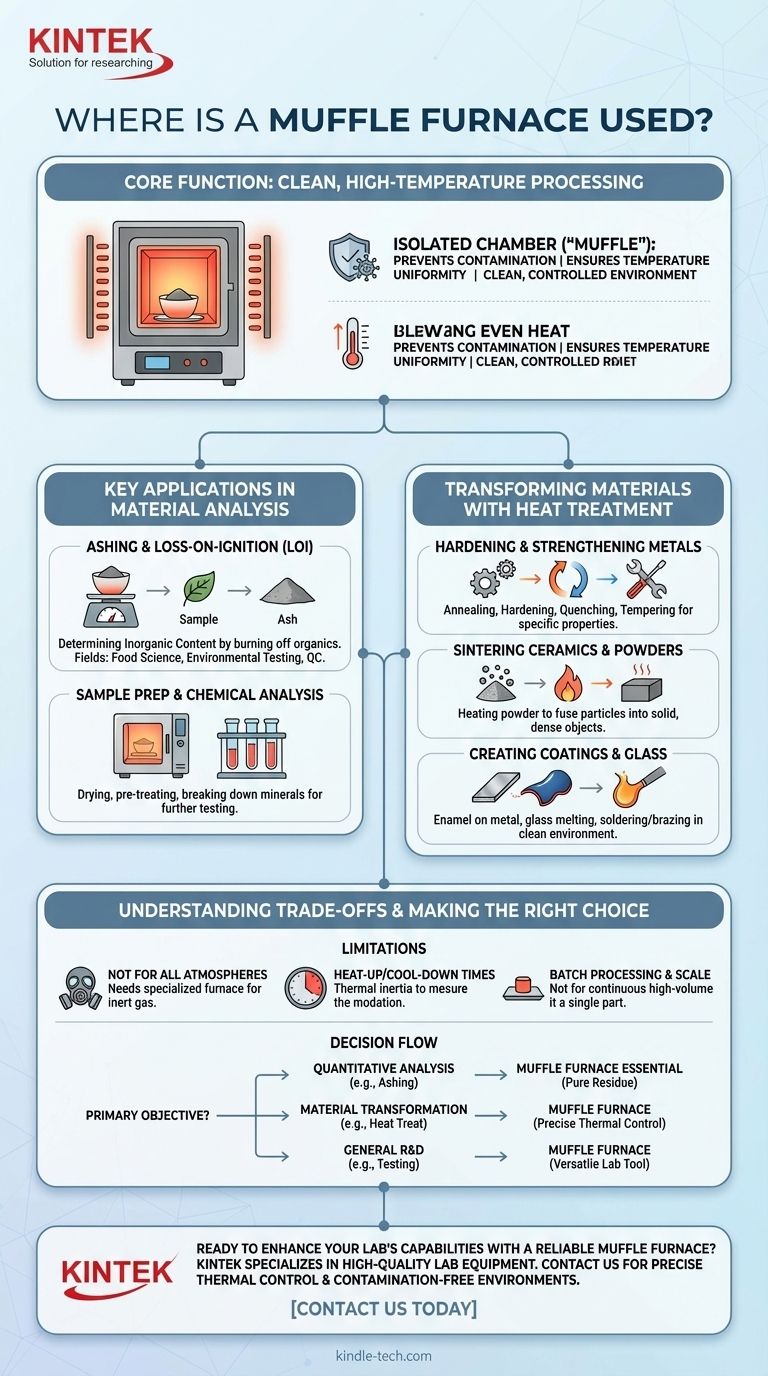 ¿Dónde se utiliza un horno mufla? Esencial para el procesamiento limpio a alta temperatura Guía Visual