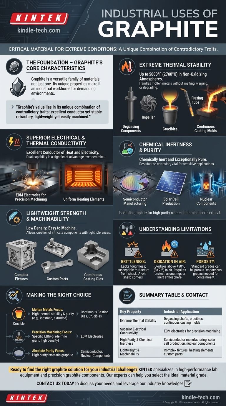 Quali sono gli usi industriali della grafite? Sfruttare le sue proprietà uniche per applicazioni esigenti Guida Visiva