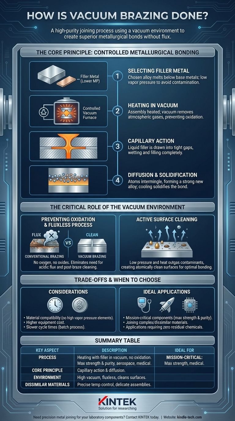 Come viene eseguita la brasatura sotto vuoto? Ottenere una giunzione metallica ad alta resistenza e senza flussante Guida Visiva
