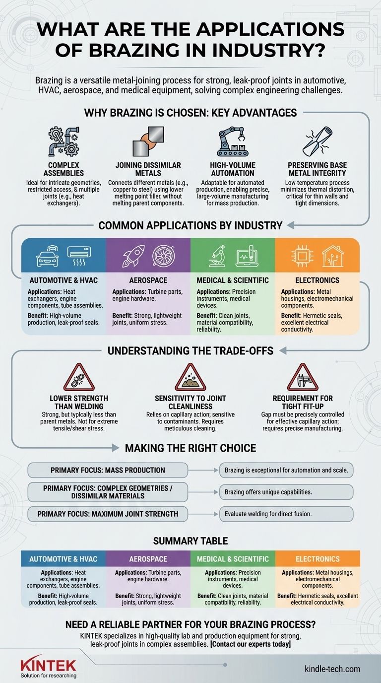 Quali sono le applicazioni della brasatura nell'industria? Unione Versatile per Settori Aerospaziale, Automobilistico e Medico Guida Visiva