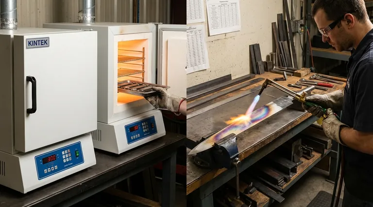 Каковы два основных типа методов отпуска? Выберите между прецизионным отпуском в печи и отпуском с помощью горелки