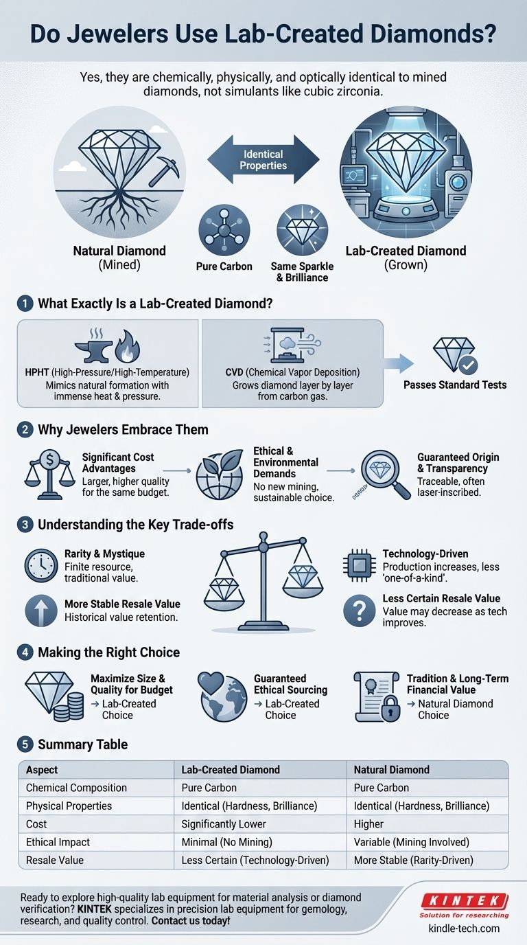 هل يستخدم صانعو المجوهرات الماس المصنوع في المختبر؟ نعم، وإليك لماذا يعد خيارًا ذكيًا دليل مرئي