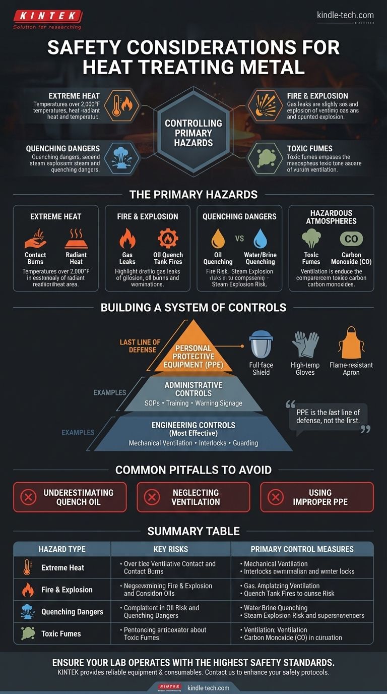 Quelles sont les considérations de sécurité pour le traitement thermique des métaux ? Protégez votre équipe de la chaleur extrême et des dangers Guide Visuel
