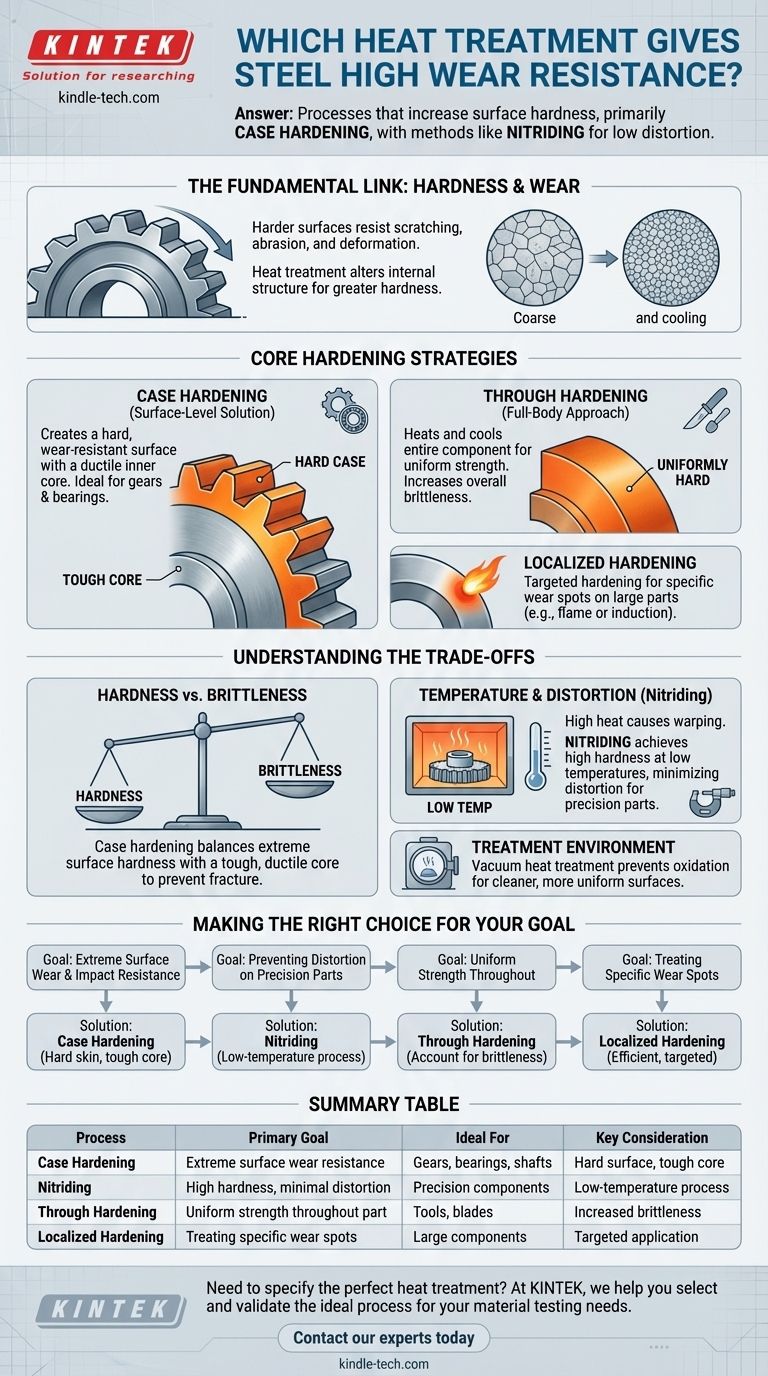 Which heat treatment process is used to give steel a high resistance against wear? Achieve Maximum Durability with Case Hardening Visual Guide