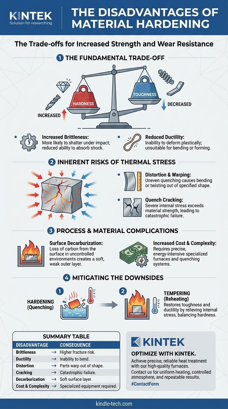 경화의 단점은 무엇입니까? 증가된 취성과 응력의 결정적인 상충 관계 시각적 가이드