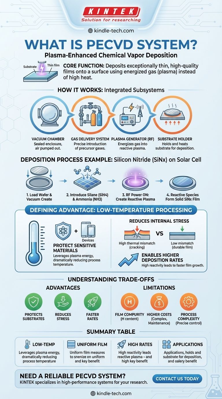 Was ist ein PECVD-System? Ein Leitfaden zur Niedertemperatur-Dünnschichtabscheidung Visuelle Anleitung