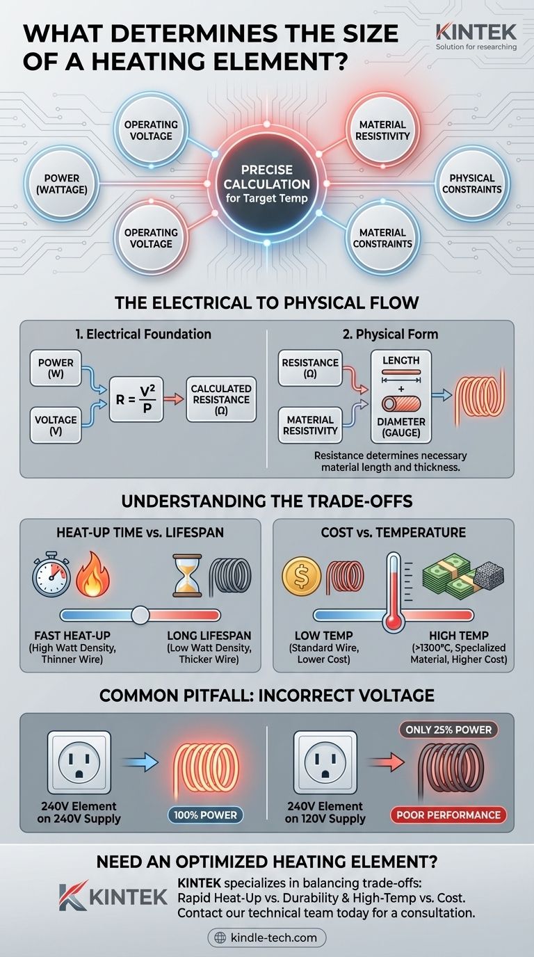 ¿Qué determina el tamaño de un elemento calefactor? Factores clave para un rendimiento óptimo y una vida útil Guía Visual