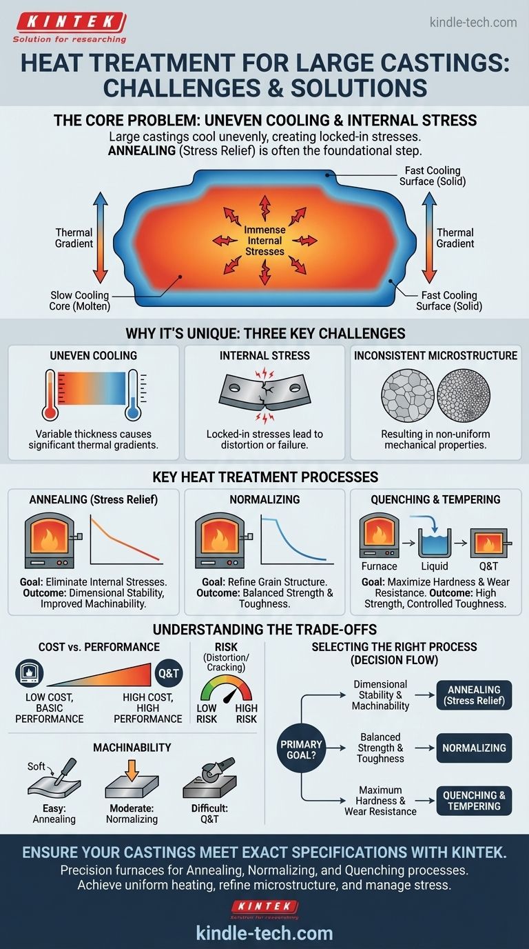 대형 주물에 필요한 열처리 공정은 무엇입니까? 치수 안정성 및 성능 달성 시각적 가이드