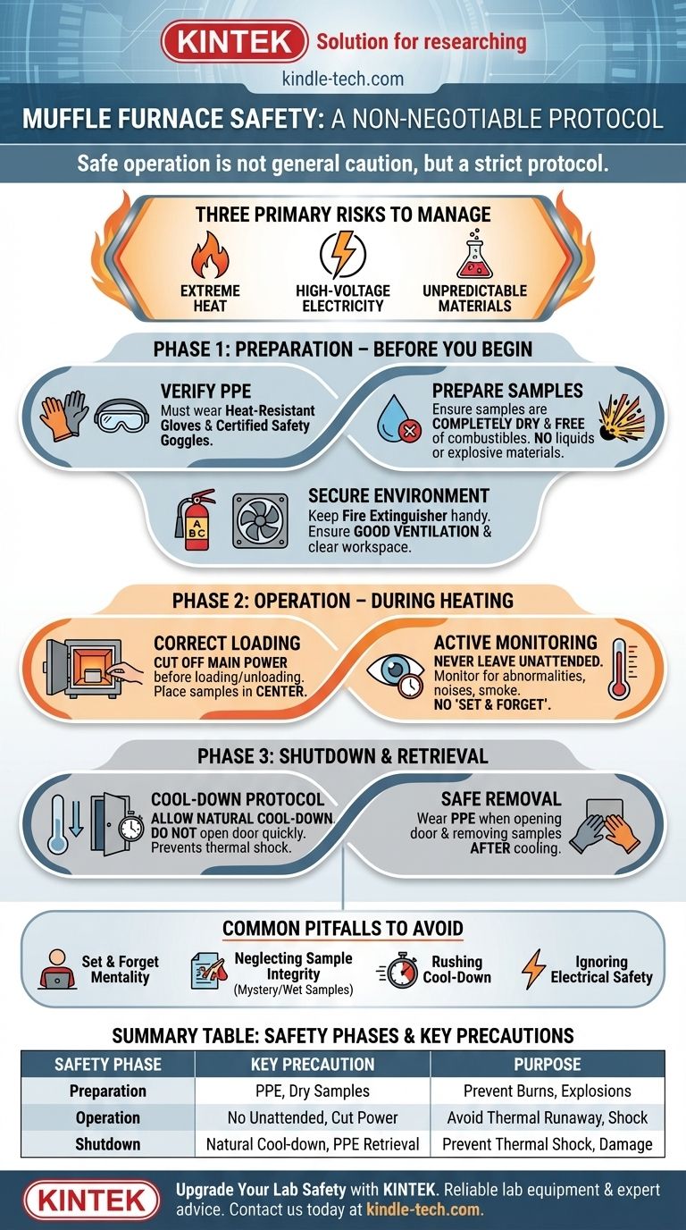 Welche Vorsichtsmaßnahmen treffen Sie beim Umgang mit dem Muffelofen? Gewährleistung eines sicheren und effizienten Betriebs Visuelle Anleitung