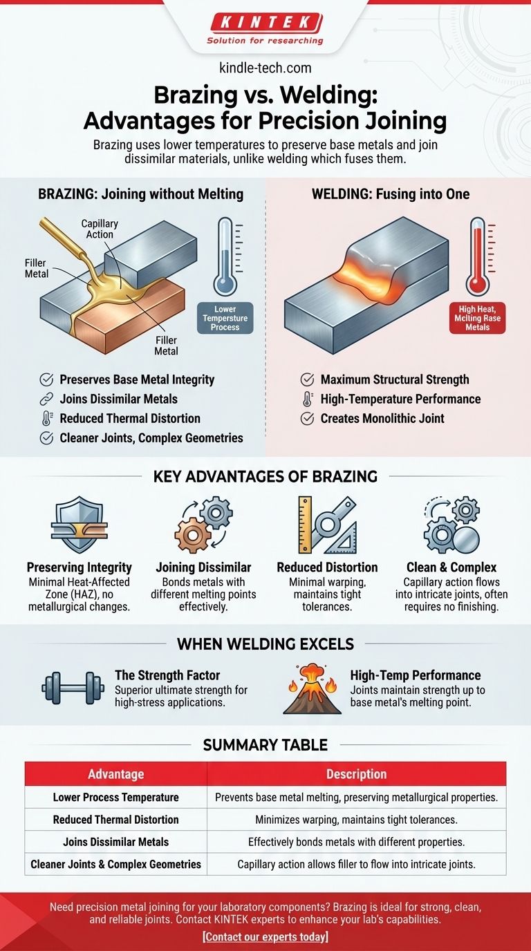 溶接と比較した場合のろう付けの利点は何ですか？クリーンで歪みの少ない金属接合を実現 ビジュアルガイド