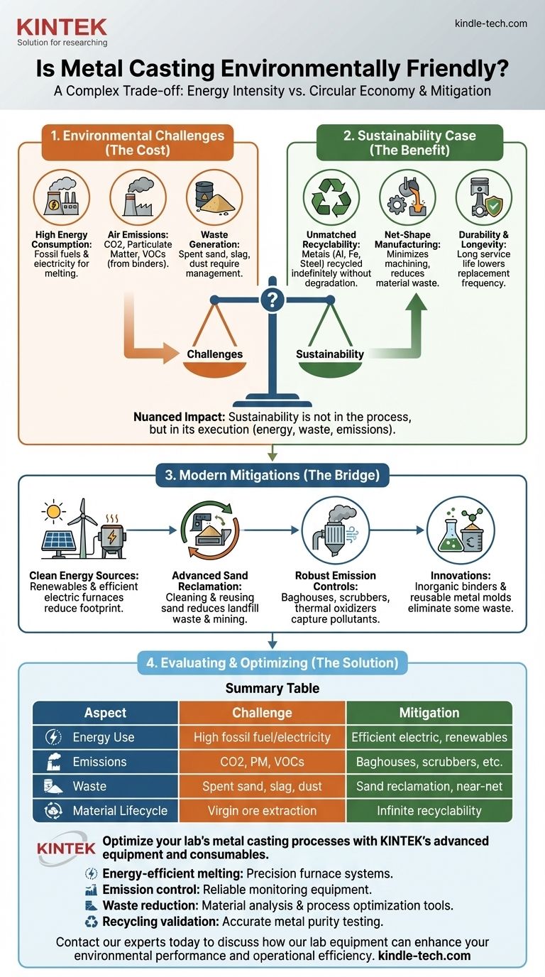 ¿Es la fundición de metales respetuosa con el medio ambiente? Equilibrando el alto consumo de energía con la capacidad de reciclaje de metales inigualable Guía Visual