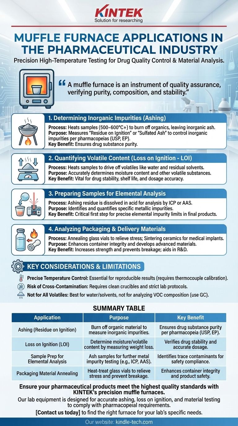 ما هي تطبيقات فرن التخميد (Muffle Furnace) في الصناعة الدوائية؟ ضمان نقاء وجودة الأدوية دليل مرئي