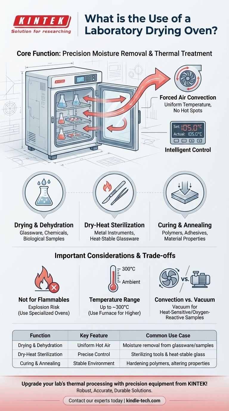 実験室における乾燥オーブンの用途は何ですか？乾燥、滅菌、硬化のための均一な熱を実現します ビジュアルガイド