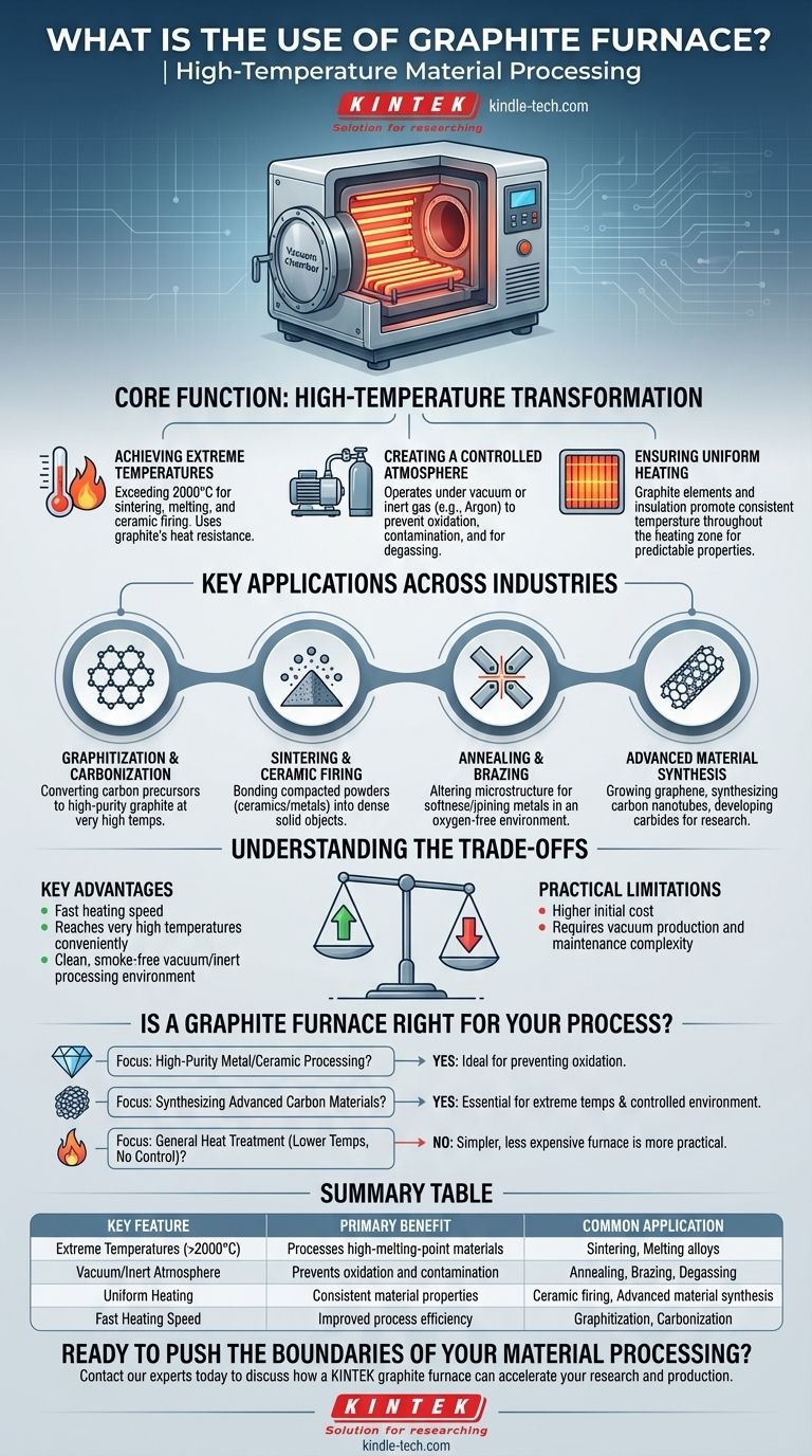 ما هو استخدام فرن الجرافيت؟ تحقيق معالجة بدرجة حرارة قصوى للمواد المتقدمة دليل مرئي