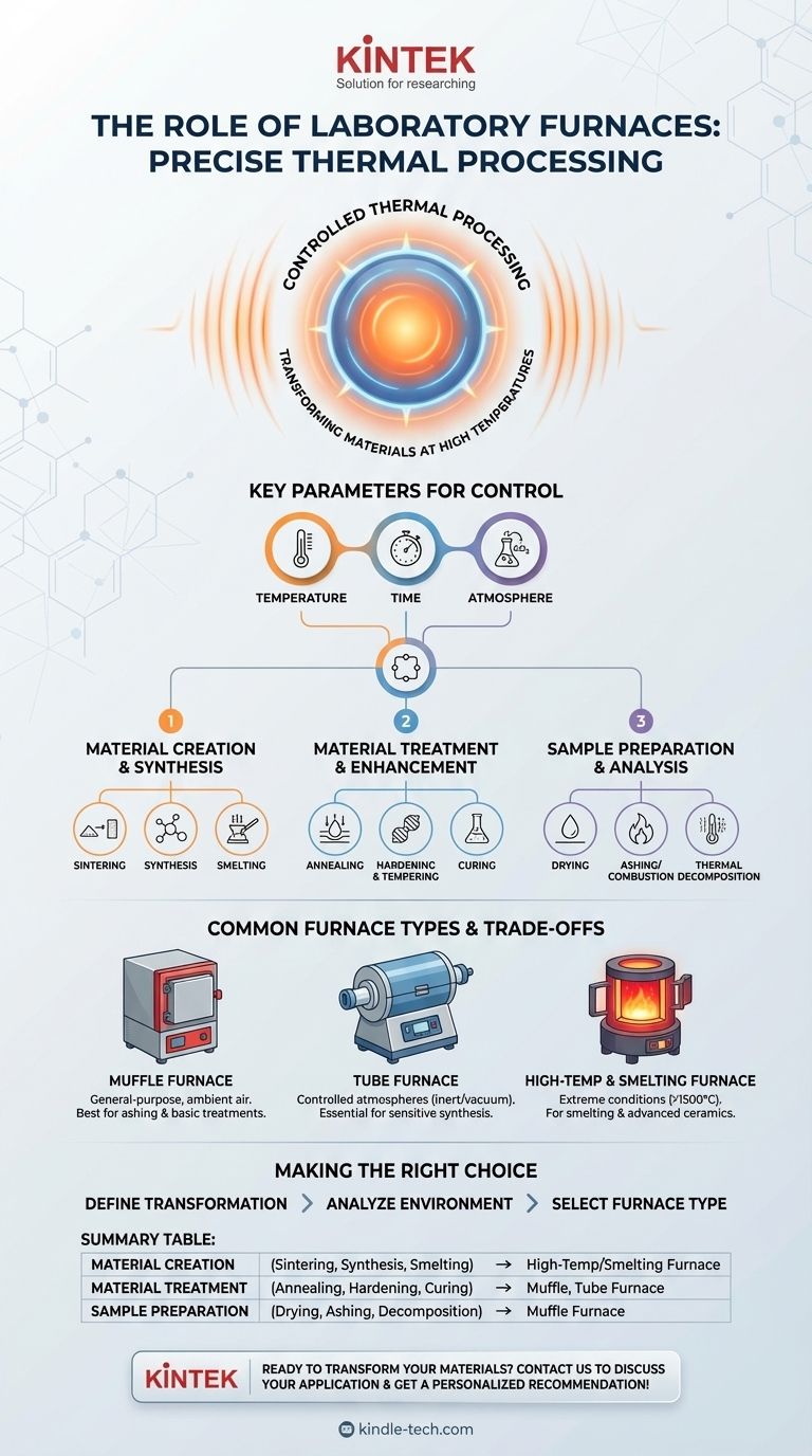 Quel est l'usage d'un four en laboratoire ? Outil essentiel pour la transformation des matériaux Guide Visuel