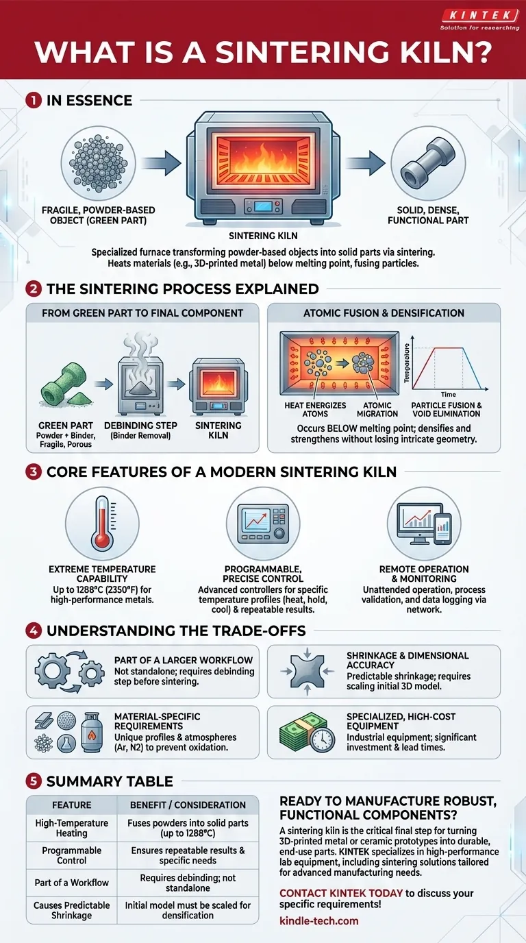 ما هو فرن التلبيد؟ الأداة الأساسية لتحويل الأجزاء المطبوعة ثلاثية الأبعاد إلى مكونات متينة دليل مرئي