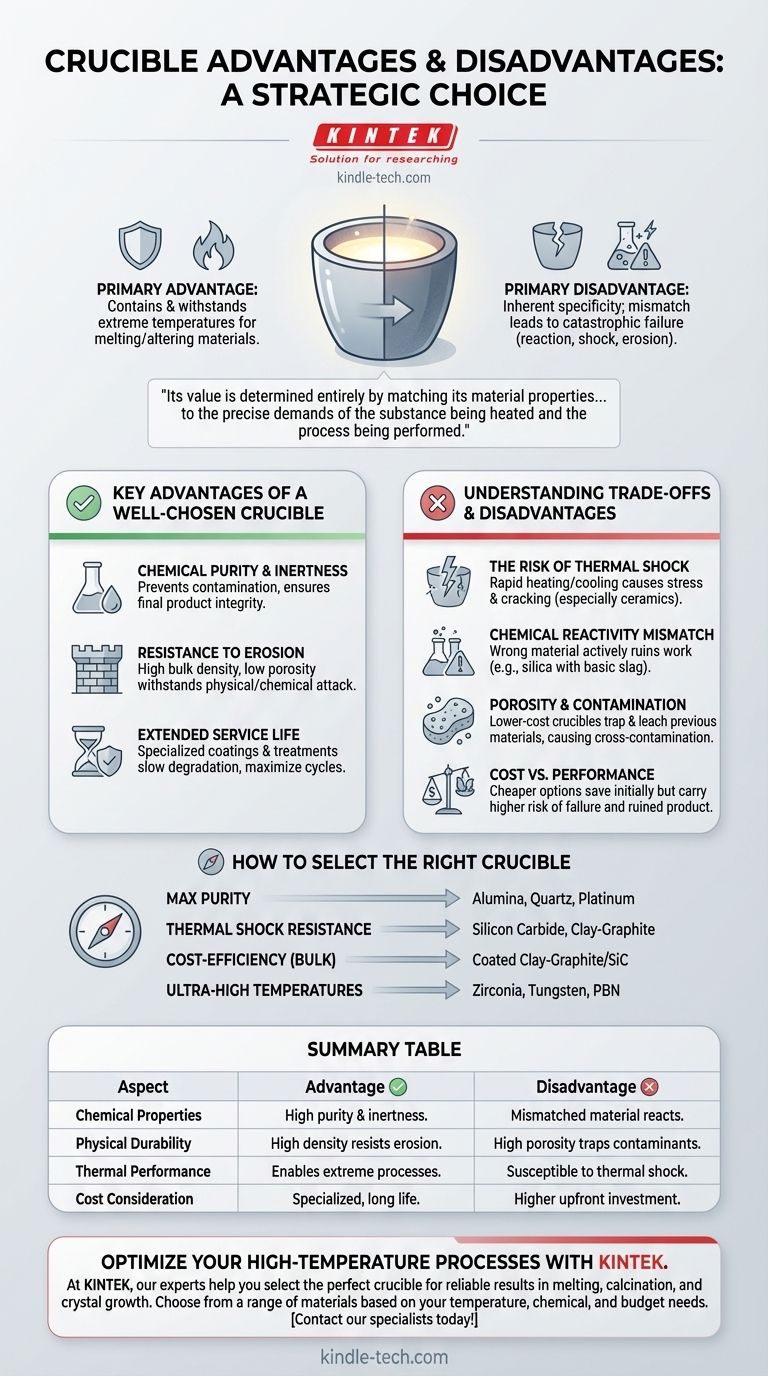 るつぼの長所と短所は何ですか？高温プロセスを最適化する ビジュアルガイド