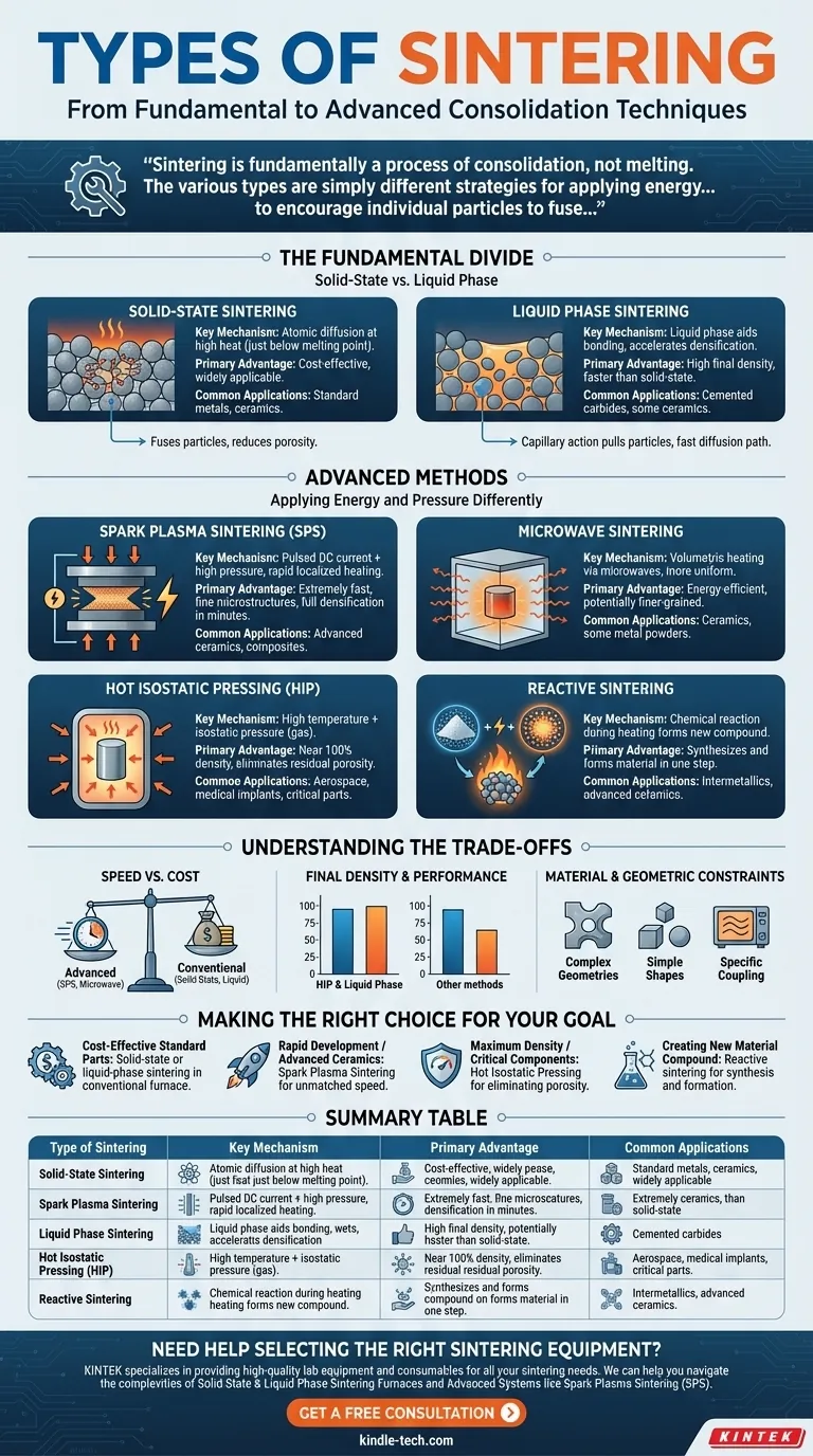 Каковы различные типы спекания? Руководство по выбору правильного метода для ваших материалов Визуальное руководство