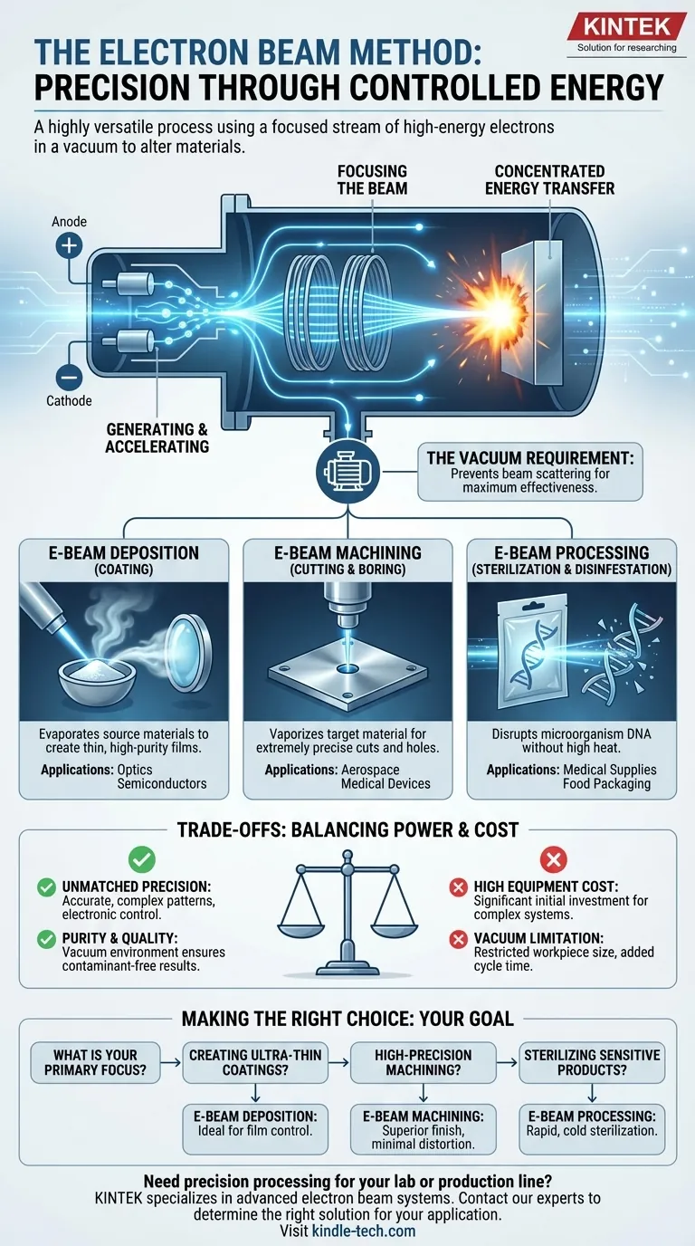 Cos'è il metodo a fascio di elettroni? Una guida per rivestimenti, tagli e sterilizzazioni di precisione Guida Visiva