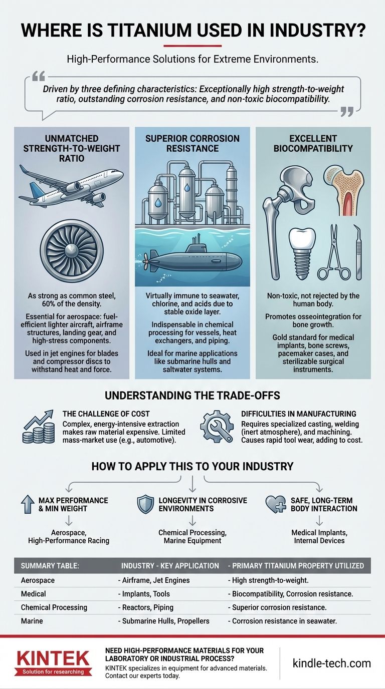 ¿Dónde se utiliza el titanio en la industria? Impulsando los sectores aeroespacial, médico y químico Guía Visual