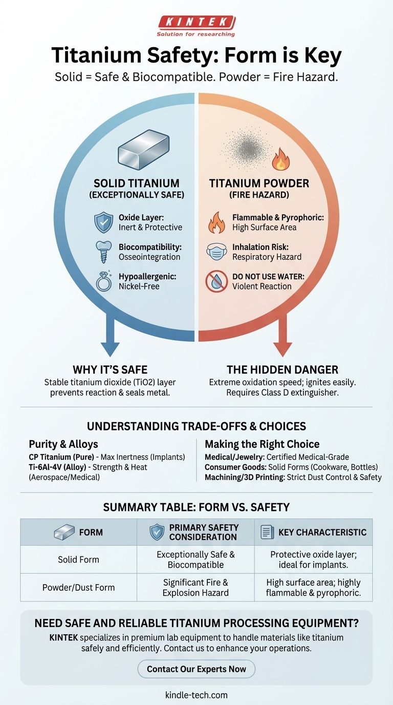 What are the safety considerations for titanium? From Biocompatible Metal to Fire Hazard Visual Guide