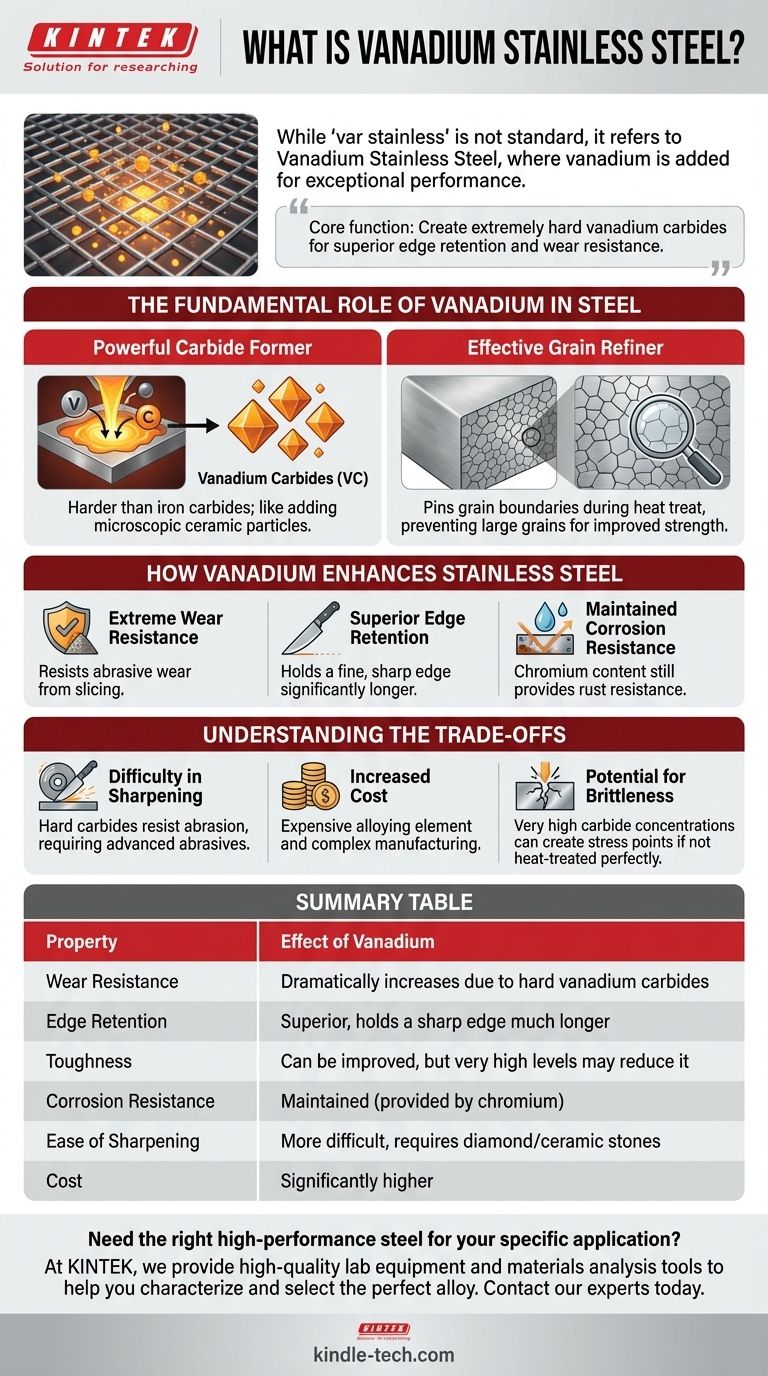 ¿Qué es el acero inoxidable "var"? Descubra el poder del acero inoxidable al vanadio para una resistencia superior al desgaste Guía Visual