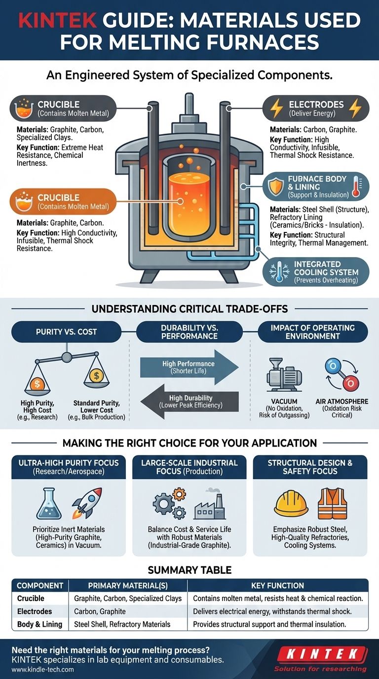 溶解炉にはどのような材料が使われていますか？それは特殊な部品のシステムです ビジュアルガイド
