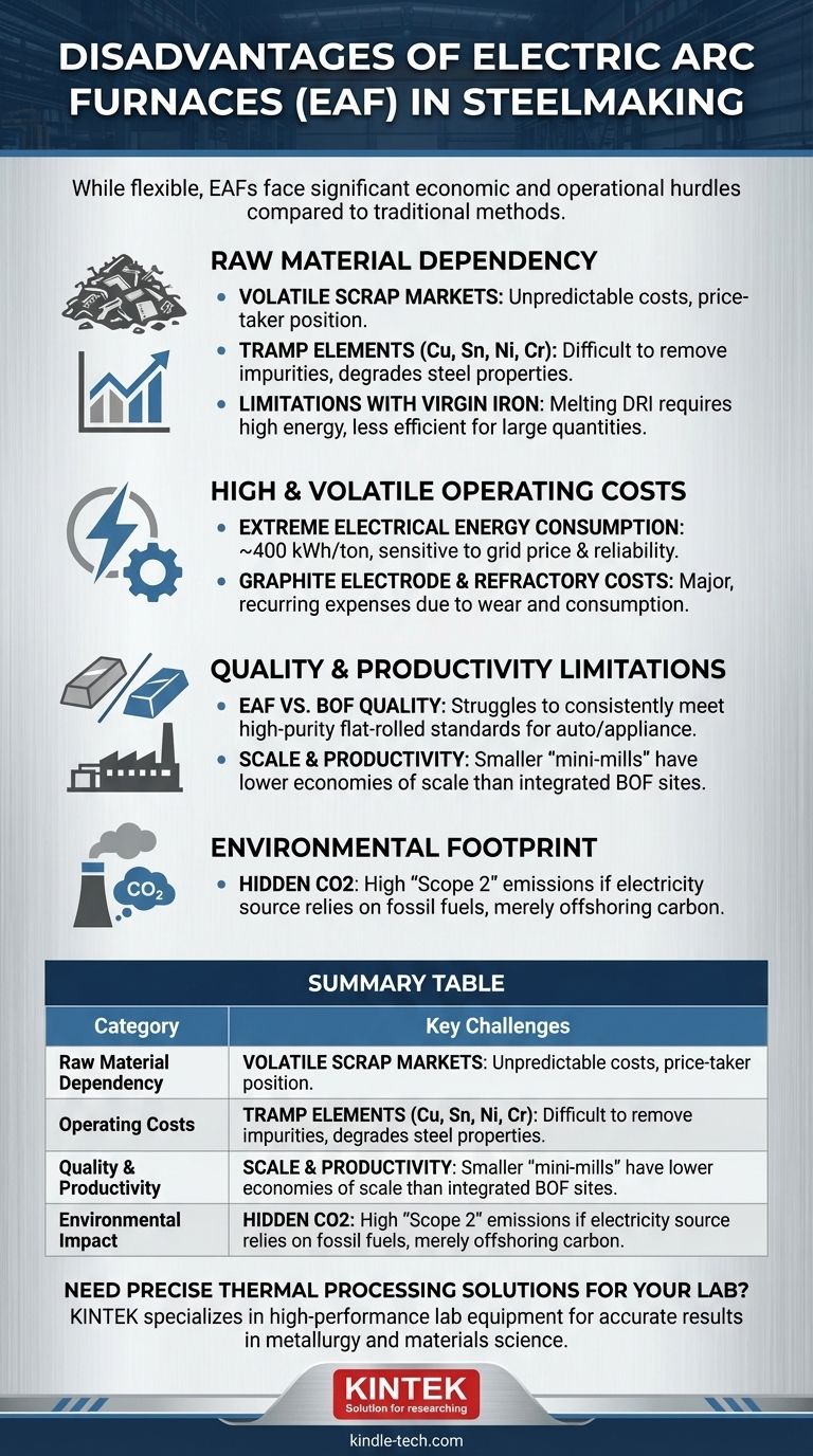Was sind die Nachteile von EAFs? Die wichtigsten Herausforderungen bei Kosten, Qualität und Rohstoffen Visuelle Anleitung
