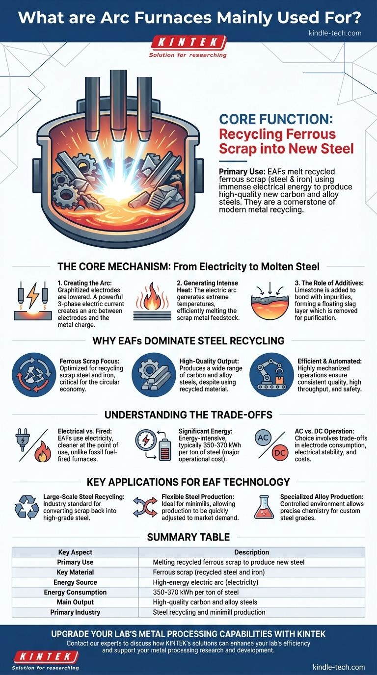 A cosa servono principalmente i forni ad arco? Riciclare in modo efficiente gli scarti in acciaio di alta qualità Guida Visiva