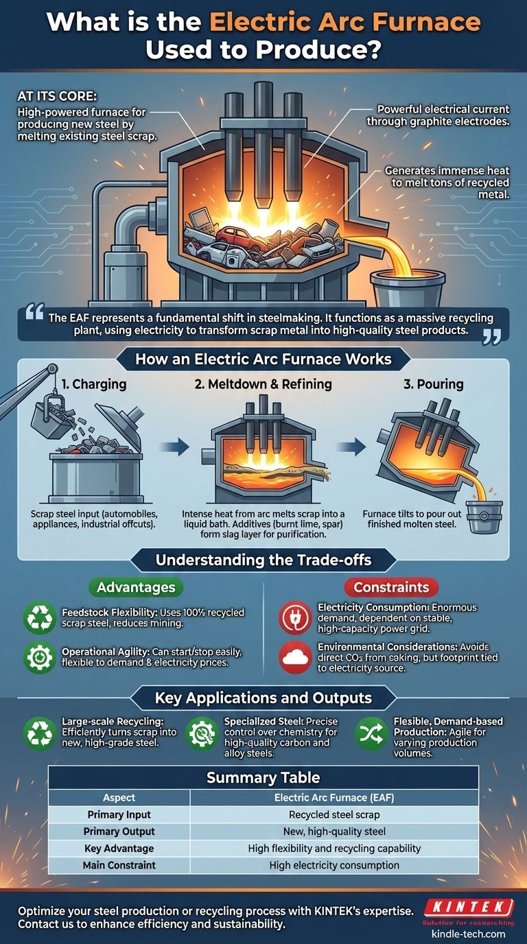 What is the electric arc furnace used to produce? Powering Modern Steel Recycling and Production Visual Guide
