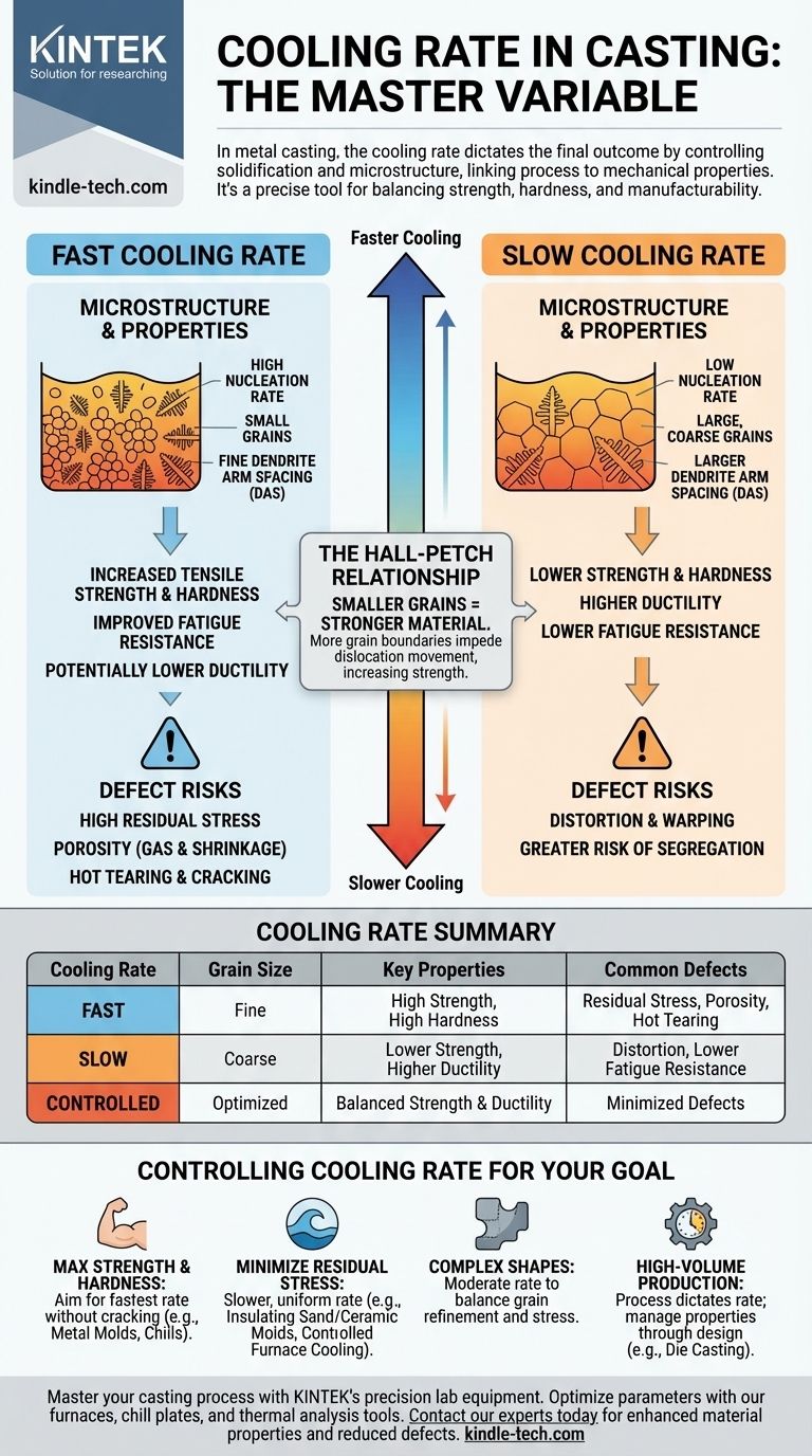 Welchen Einfluss hat die Abkühlgeschwindigkeit auf den Guss? Kontrolle von Festigkeit, Duktilität und Fehlern Visuelle Anleitung