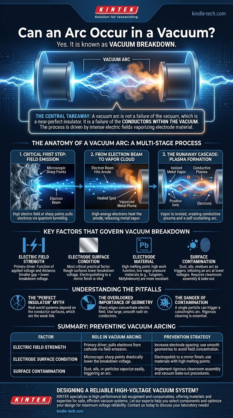 هل يمكن أن يحدث قوس كهربائي في الفراغ؟ اكتشف المخاطر الخفية لأنظمة الجهد العالي في الفراغ دليل مرئي
