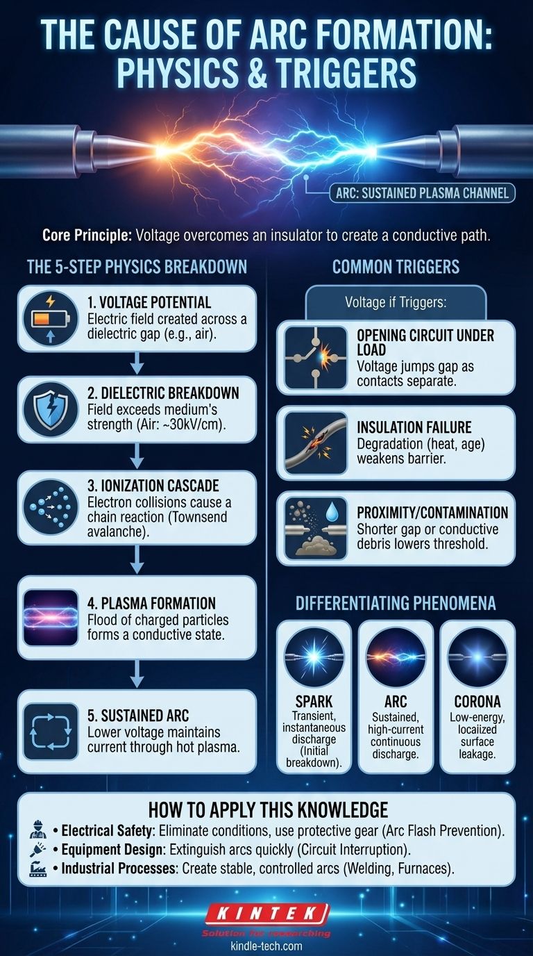 아크 발생의 원인은 무엇인가요? 전기 방전의 물리학 설명 시각적 가이드
