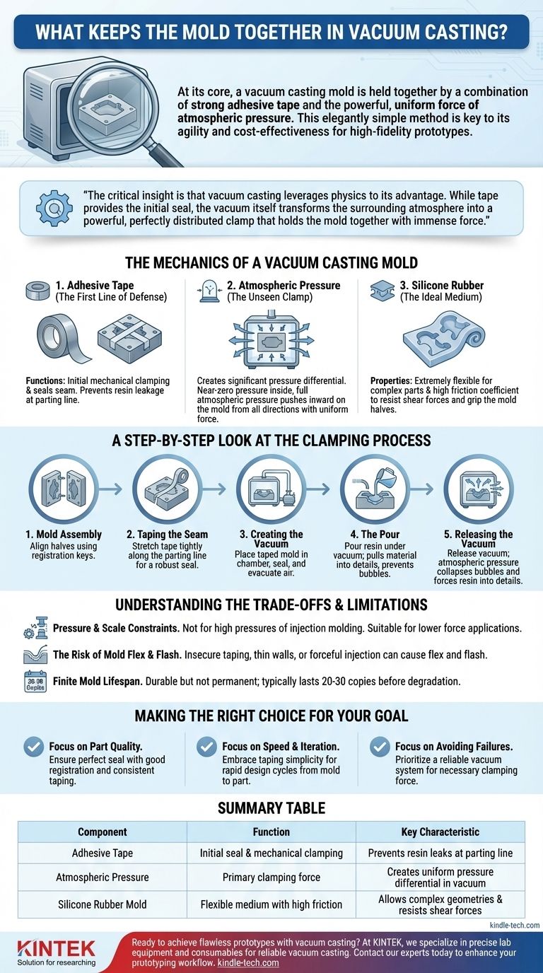 What keeps the mold together in vacuum casting? Discover the Physics of Perfect Sealing Visual Guide