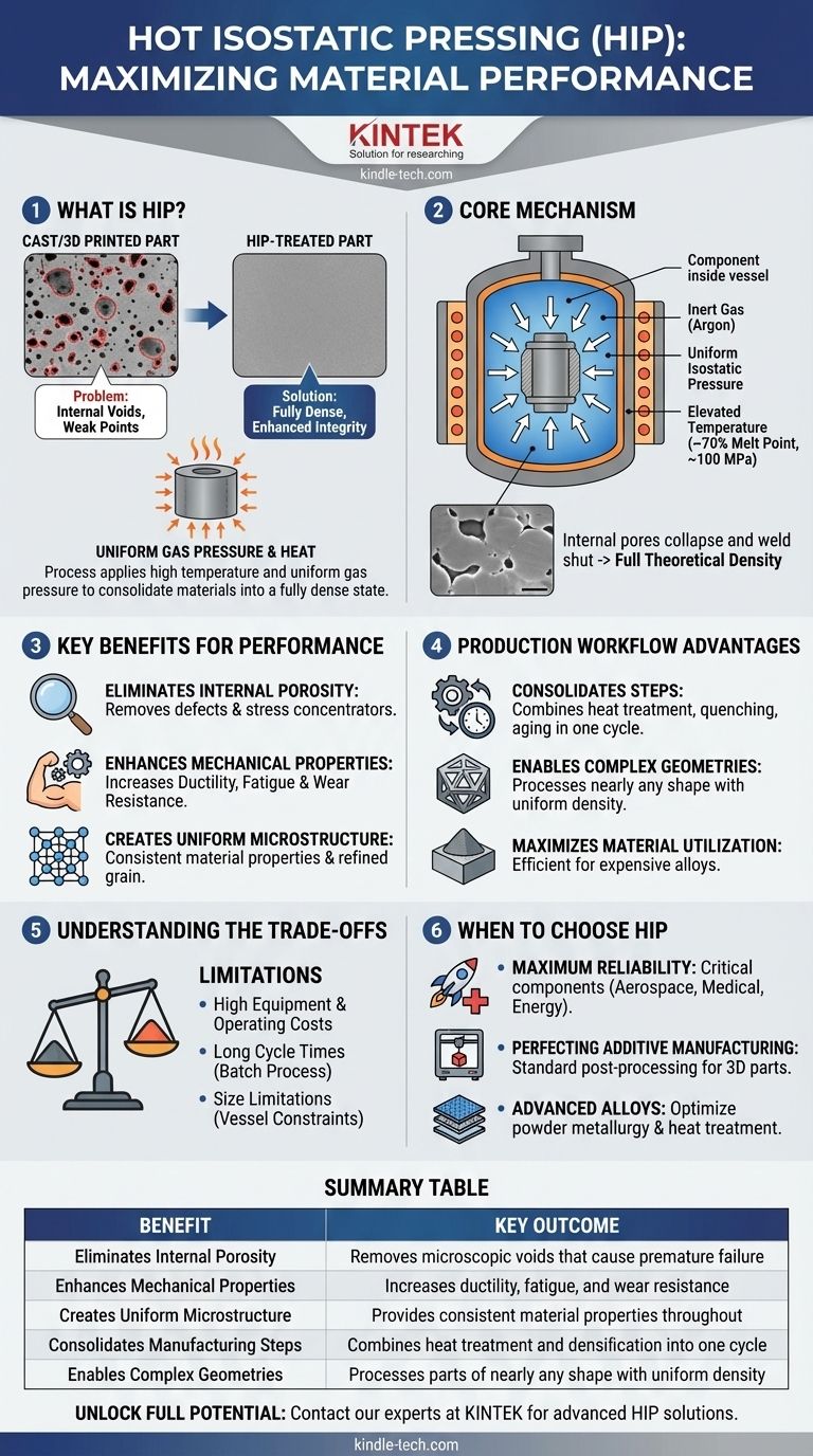 ما هي فوائد الضغط المتوازن الساخن (HIP)؟ تحقيق أقصى قدر من موثوقية المكونات وأدائها دليل مرئي
