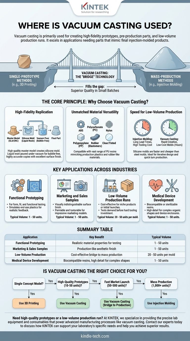 Where is vacuum casting used? A Bridge to High-Quality Prototypes and Low-Volume Production Visual Guide